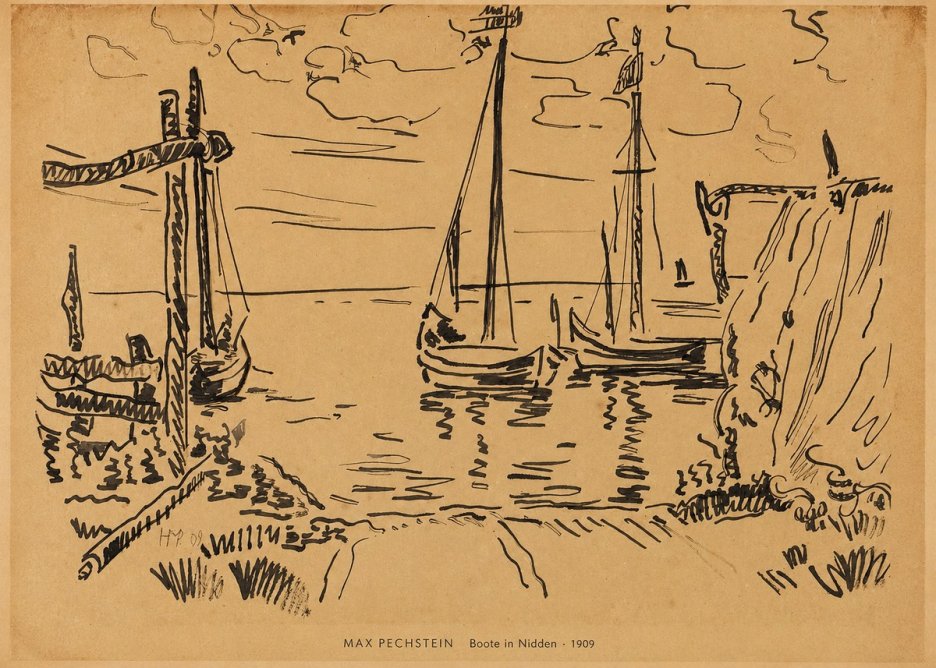 Max Pechstein Boote in Nidden No6 - Poster