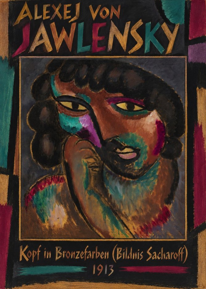 Alexej von Jawlensky Kopf in Bronzefarben (Bildnis Sacharoff) No1 - Poster