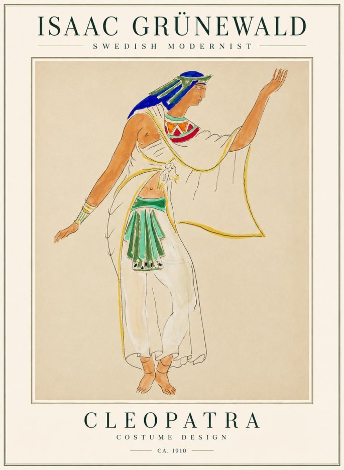 Isaac Grünewald Cleopatra - Costume Design No1 - Poster