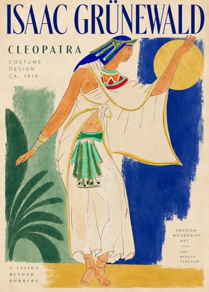 Isaac Grünewald Cleopatra - Costume Design No3 - Poster