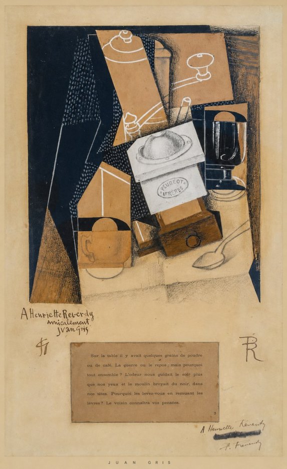Juan Gris Still Life with Coffee Grinder I No6 - Poster