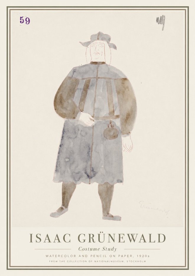 Isaac Grünewald Costume Study I No1 - Poster