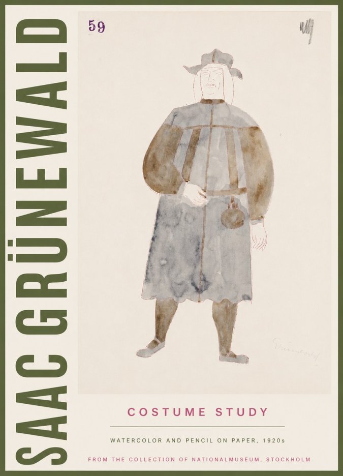 Isaac Grünewald Costume Study I No3 - Poster
