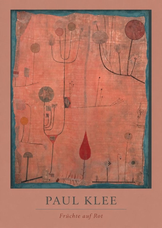Paul Klee Früchte Auf Rot No4 - Poster