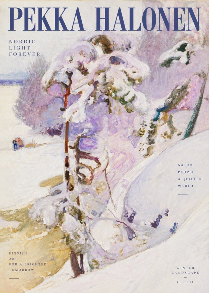 Pekka Halonen Winter Landscape No2 - Poster
