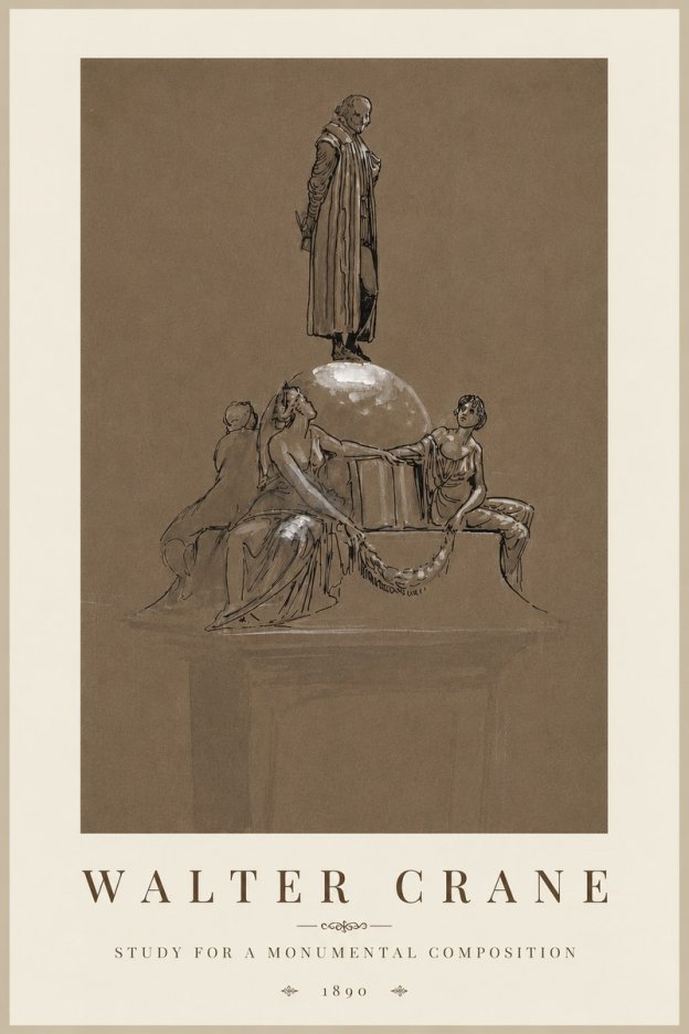 Walter Crane Study for a Monumental Composition No3 - Poster