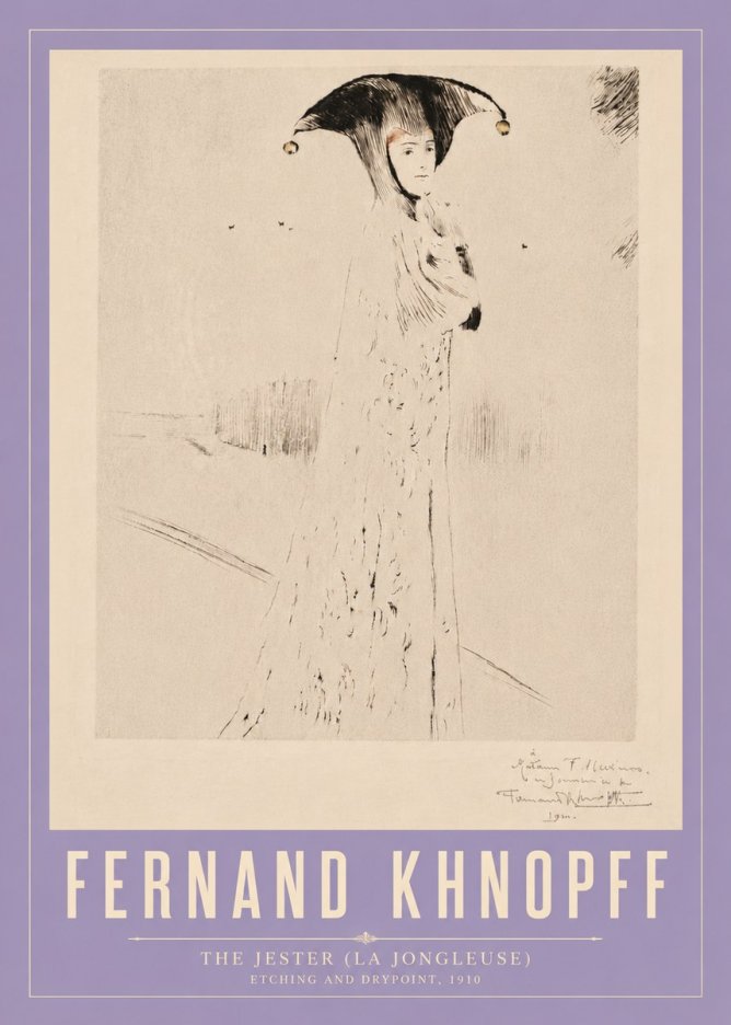 Fernand Khnopff The Jester (La Jongleuse) No4 - Poster