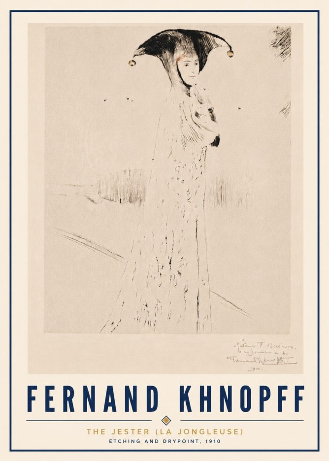 Fernand Khnopff The Jester (La Jongleuse) No5 - Poster
