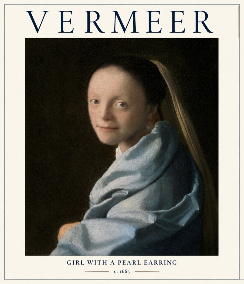 Vermeer Girl with a Pearl Earring I No1 - Poster