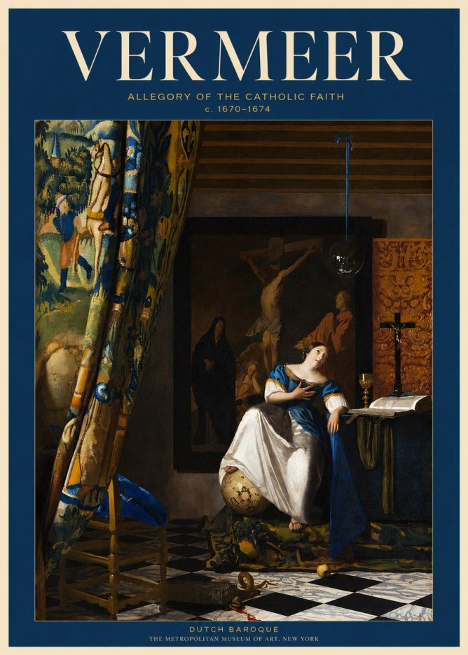 Vermeer Allegory of the Catholic Faith No2 - Poster