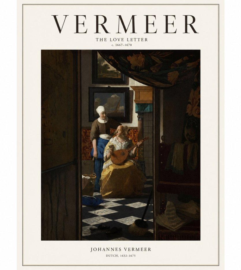 Vermeer The Love Letter No1 - Poster