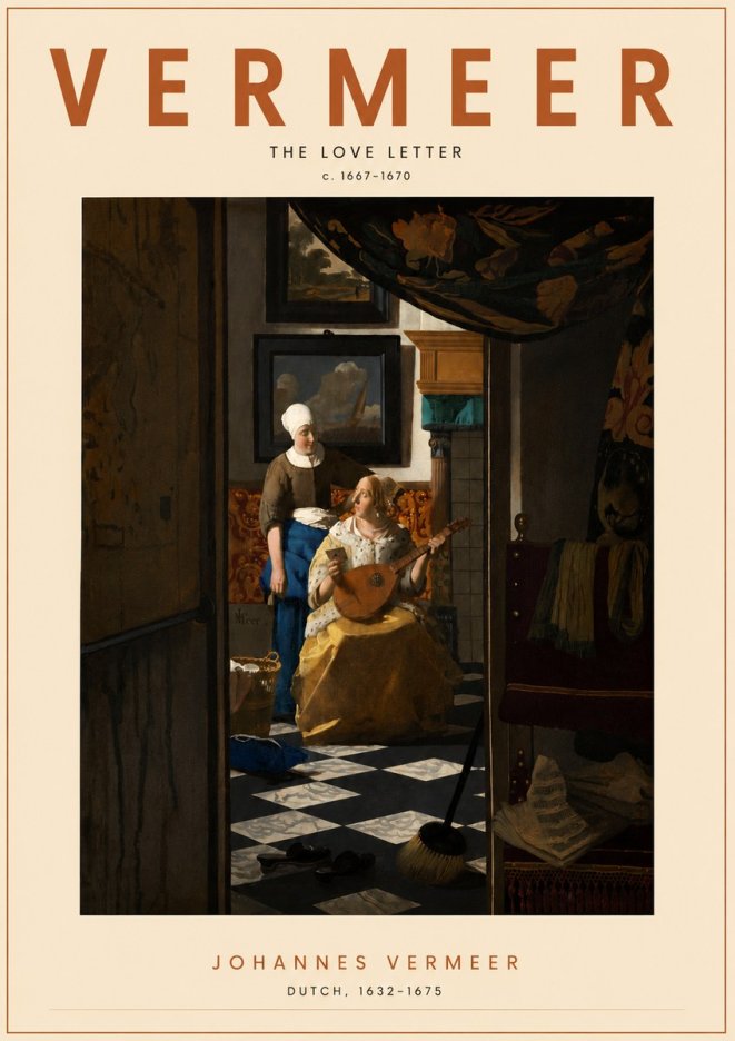 Vermeer The Love Letter No4 - Poster