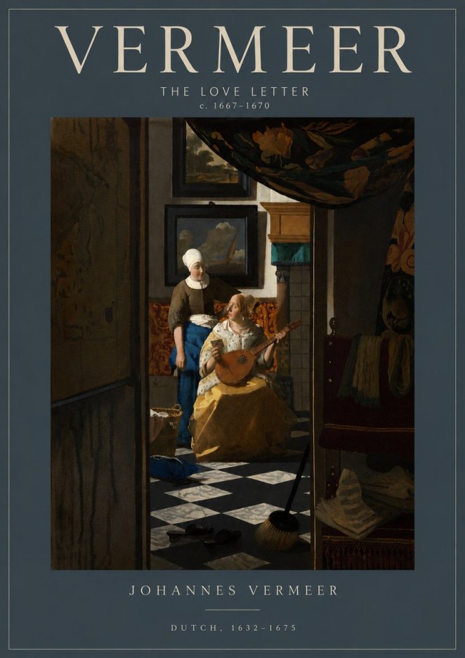 Vermeer The Love Letter No6 - Poster