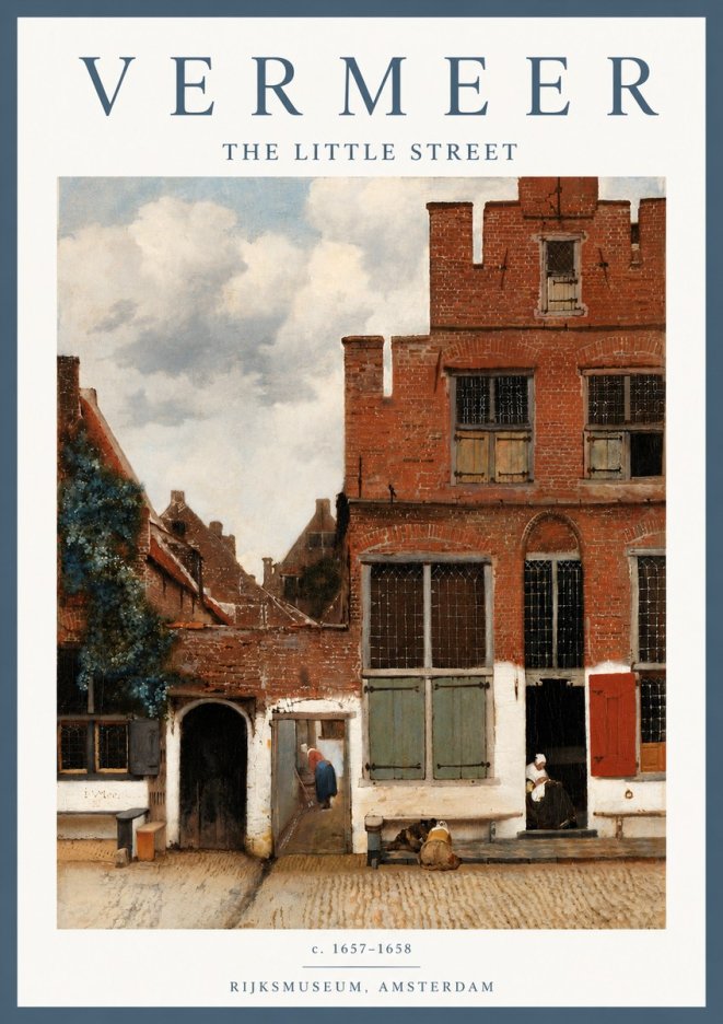 Vermeer The Little Street No6 - Poster