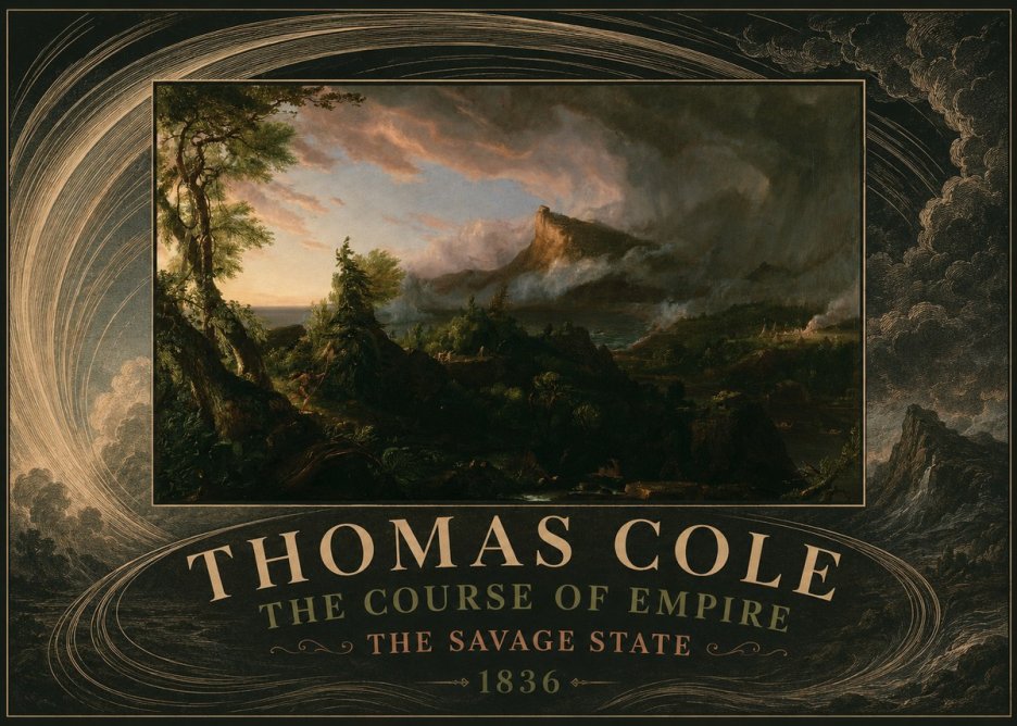 Thomas Cole The Course of Empire: the Savage State I No4 - Poster