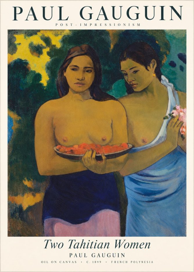 Paul Gauguin Two Tahitian Women I No2 - Poster