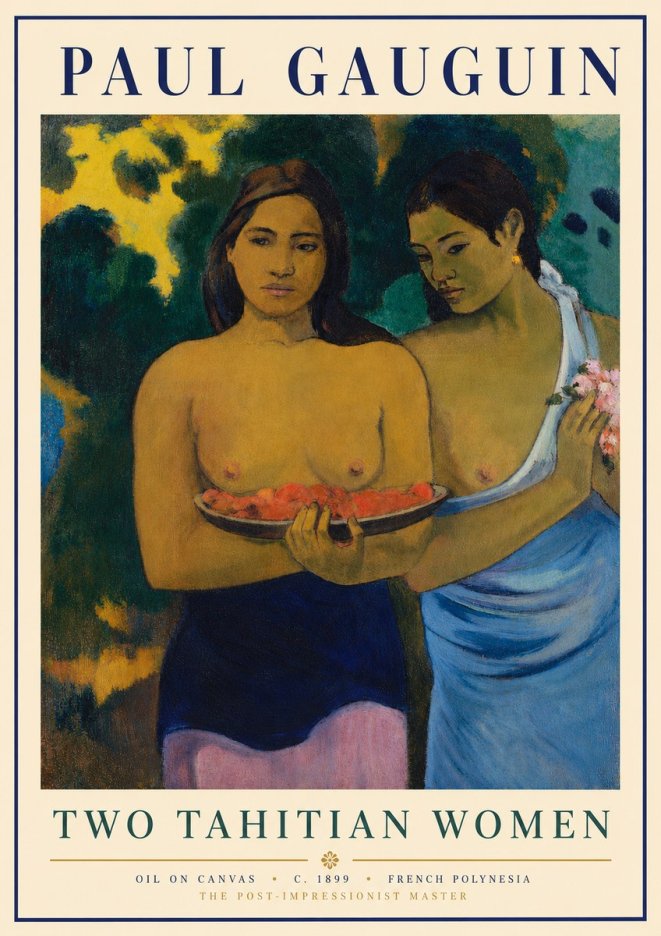 Paul Gauguin Two Tahitian Women I No4 - Poster