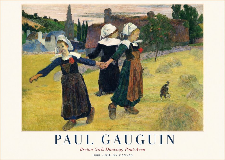 Paul Gauguin Breton Girls Dancing, Pont-aven No1 - Poster
