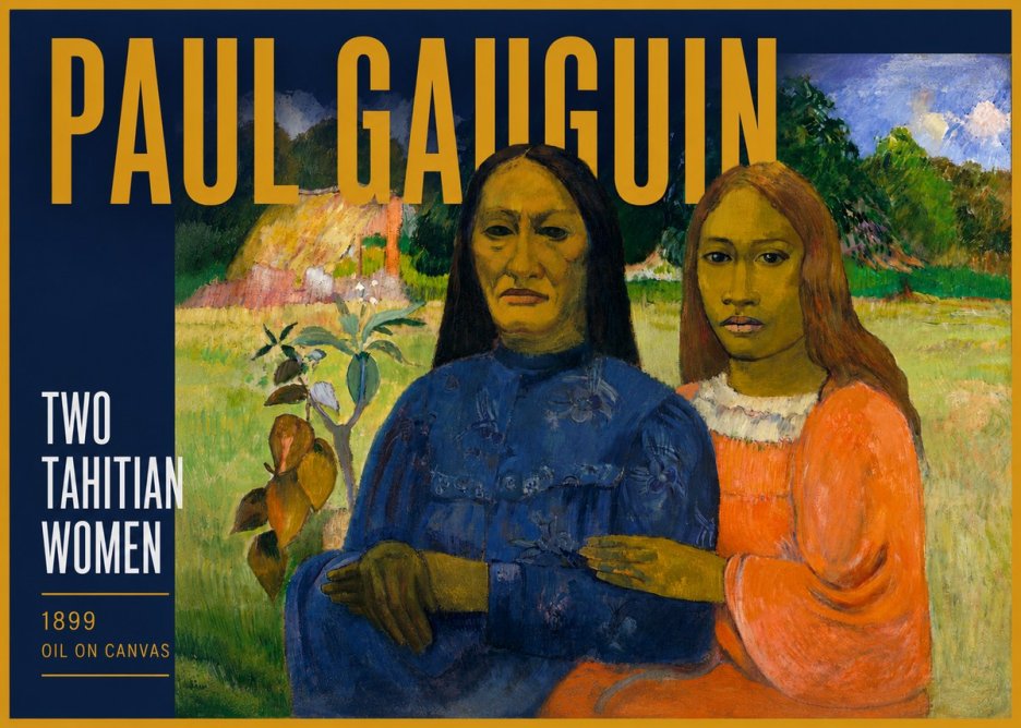 Paul Gauguin Two Tahitian Women II No4 - Poster