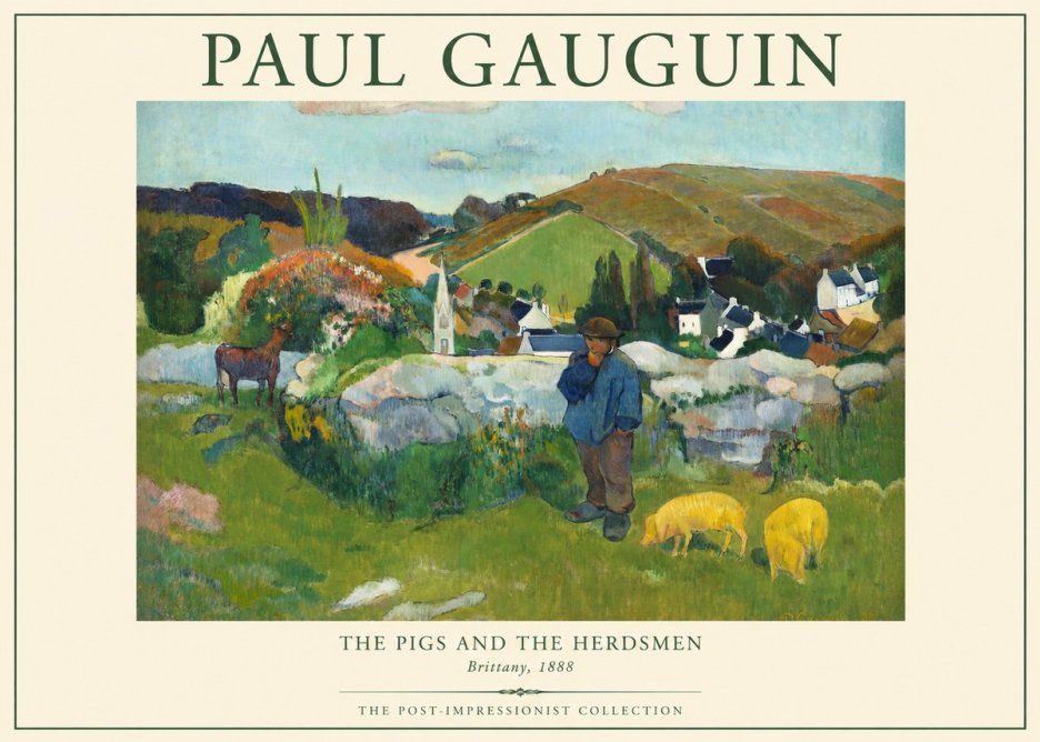 Paul Gauguin The Pigs and the Herdsmen No2 - Poster