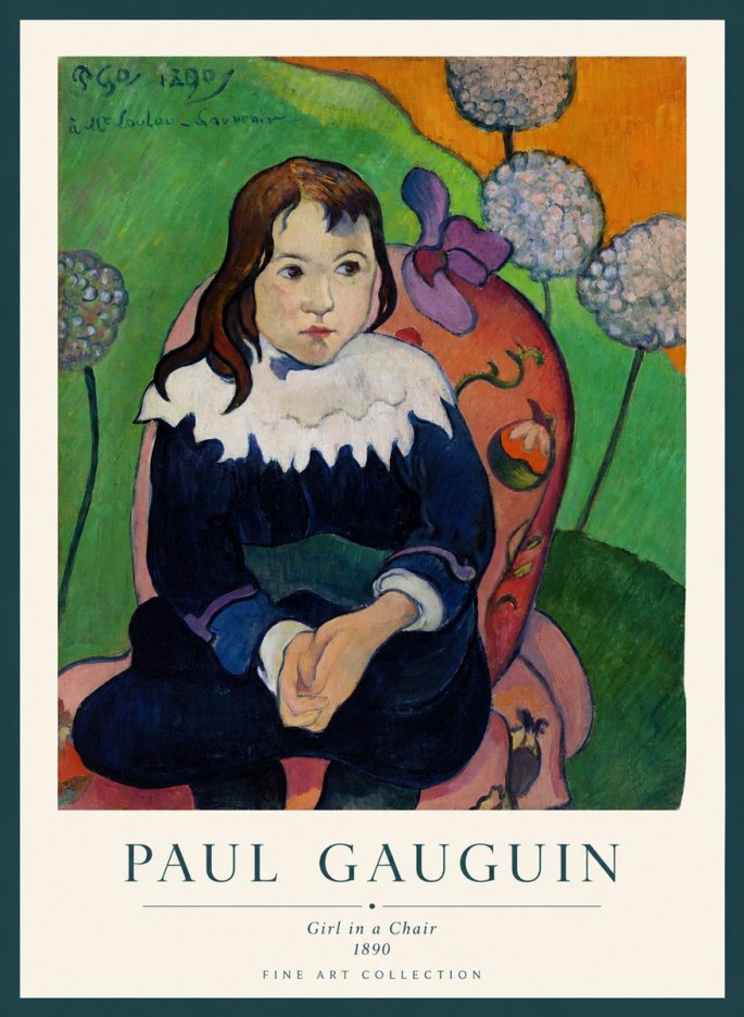 Paul Gauguin Girl in a Chair No1 - Poster