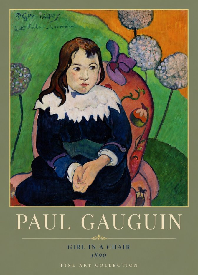 Paul Gauguin Girl in a Chair No5 - Poster
