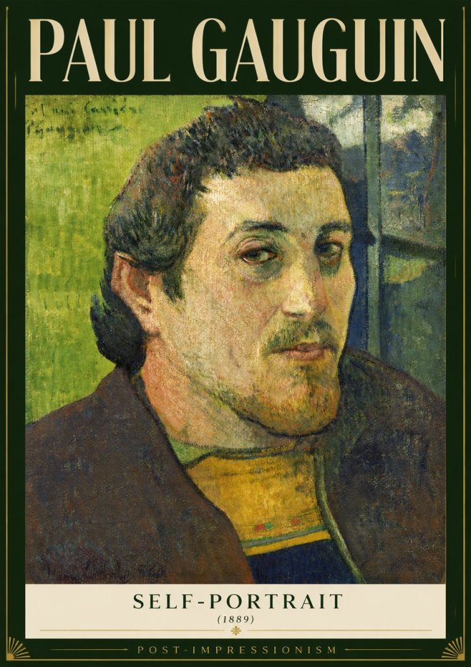 Paul Gauguin Self-portrait (1889) No3 - Poster