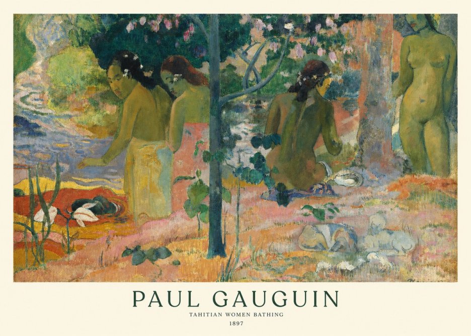 Paul Gauguin Tahitian Women Bathing No1 - Poster