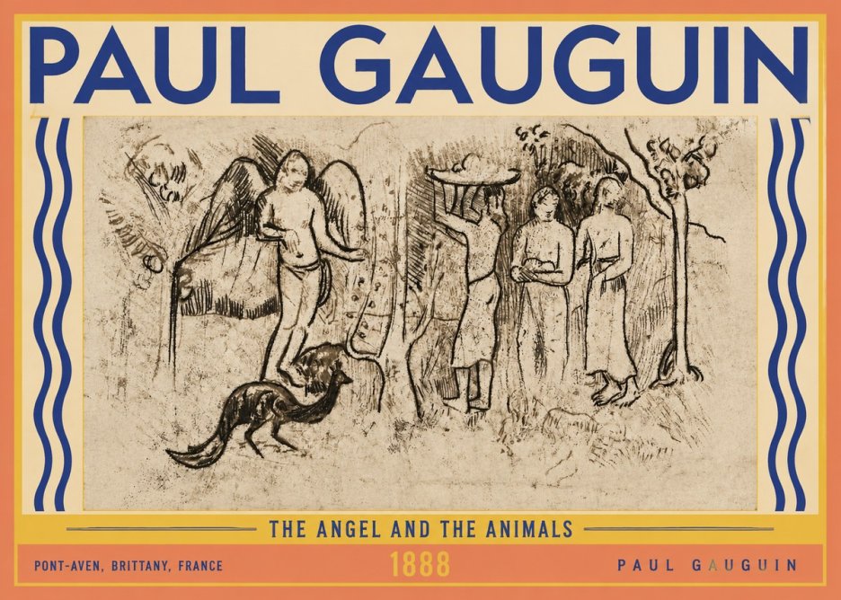Paul Gauguin The Angel and the Animals No3 - Poster