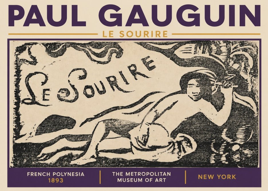Paul Gauguin Le Sourire No3 - Poster