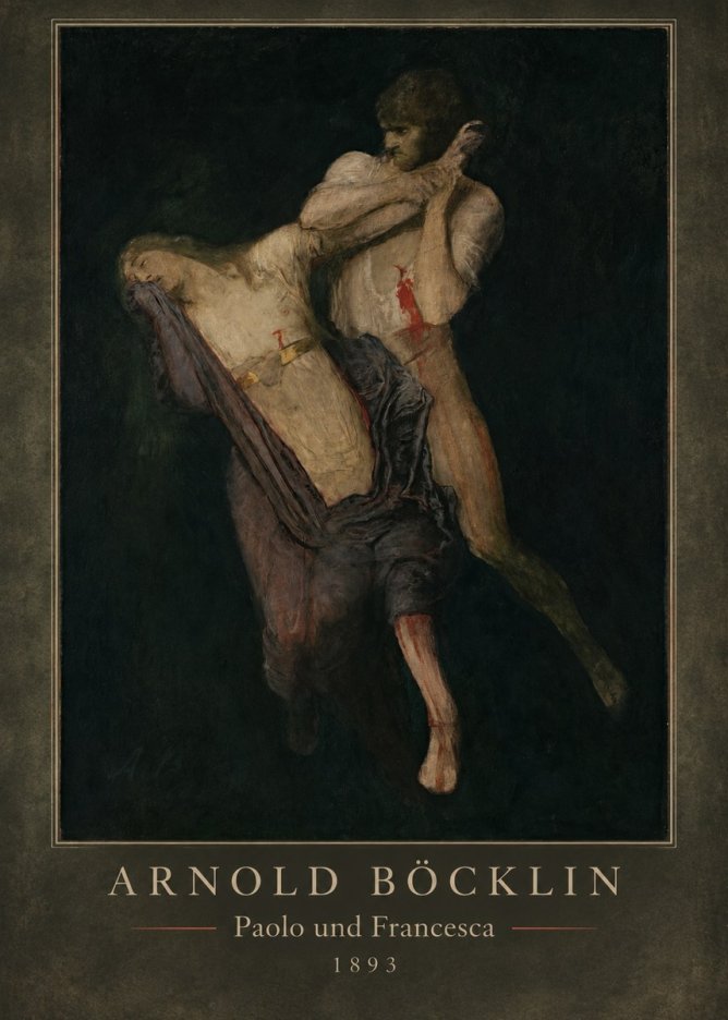 Arnold Böcklin Paolo Und Francesca No1 - Poster
