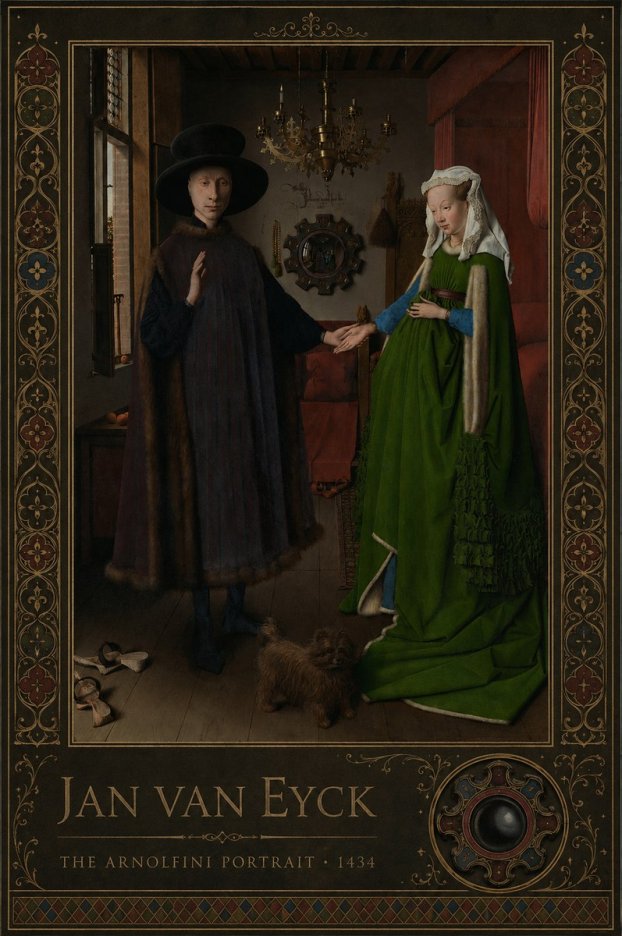 Jan van Eyck The Arnolfini Portrait I No2 - Poster