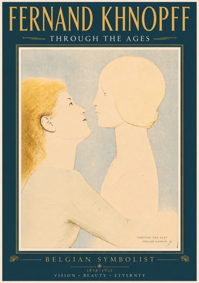 Fernand Khnopff Through the Ages No4 - Poster