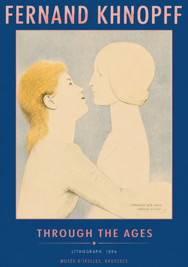Fernand Khnopff Through the Ages No6 - Poster