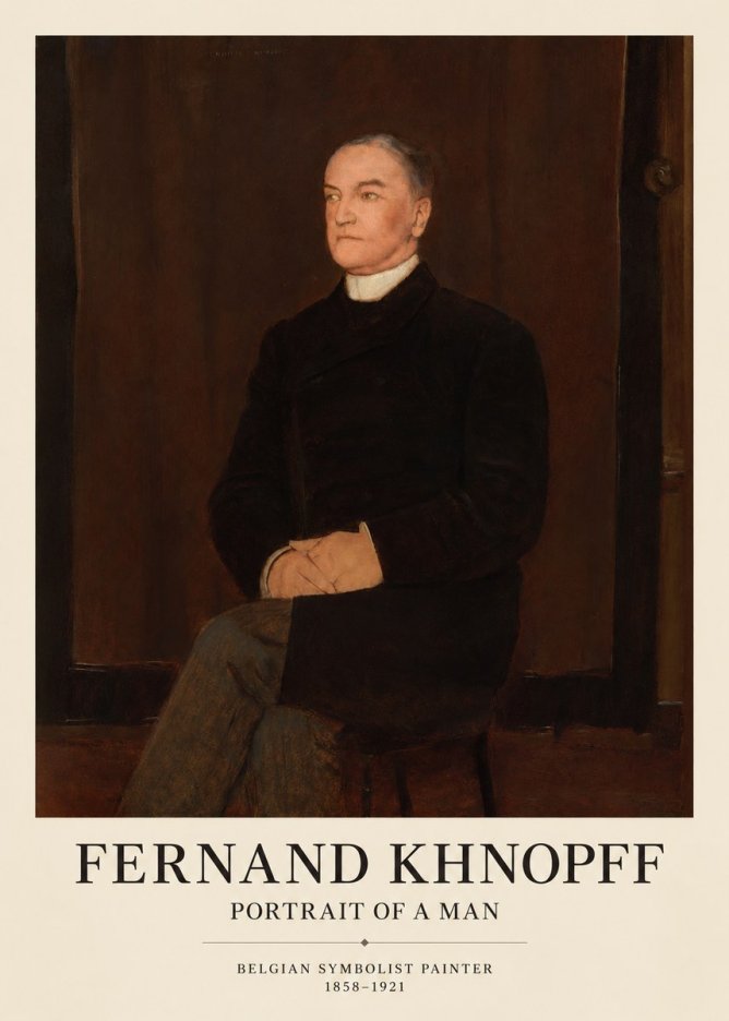 Fernand Khnopff Portrait of a Man No1 - Poster