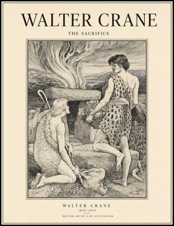 Walter Crane The Sacrifice No1 - Poster