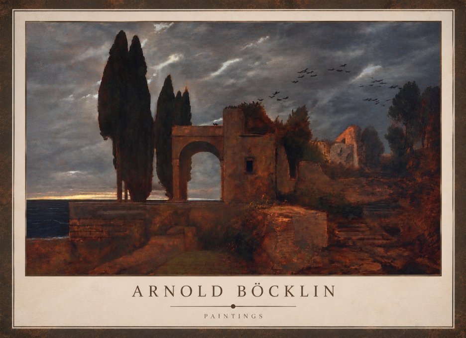 Arnold Böcklin Villa by the Sea I No4 - Poster