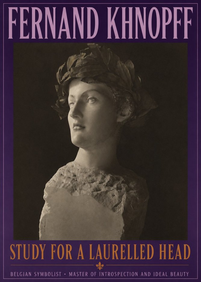 Fernand Khnopff Study for a Laurelled Head No2 - Poster