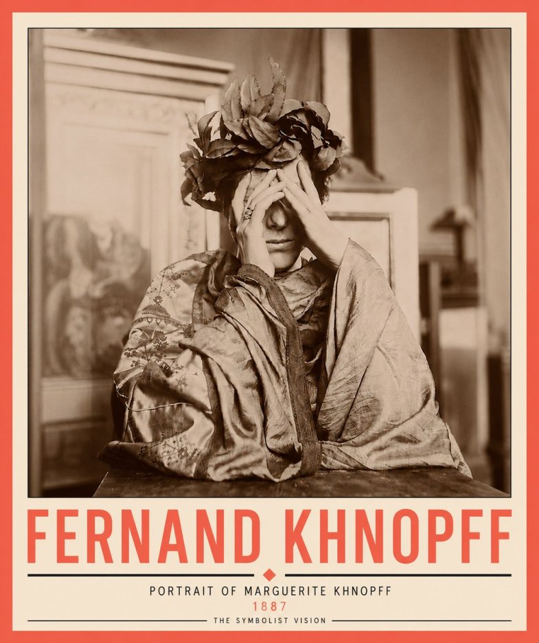 Fernand Khnopff Portrait of Marguerite Khnopff No6 - Poster