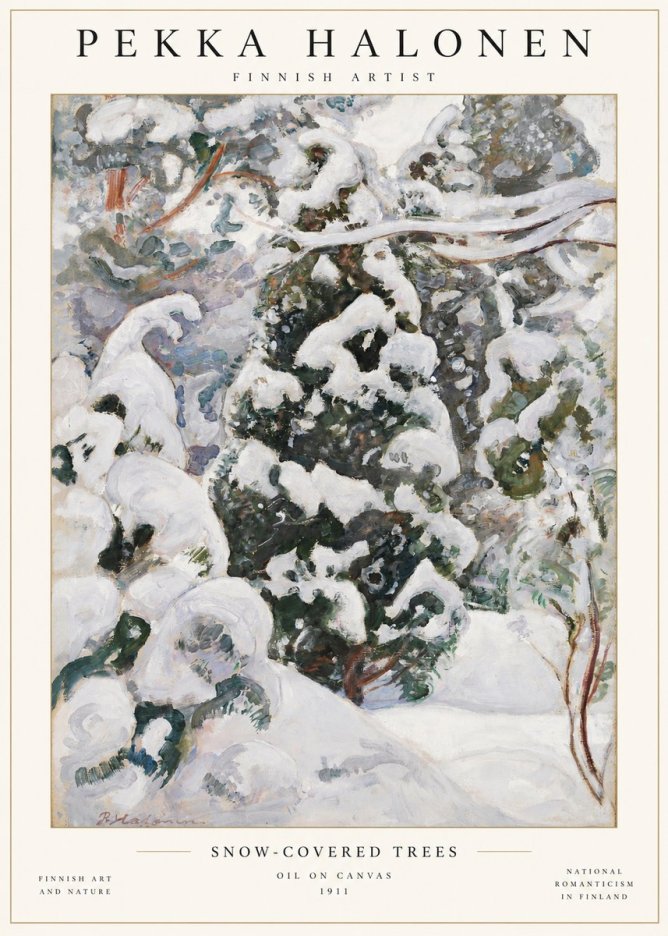 Pekka Halonen Winter Forest I No2 - Poster