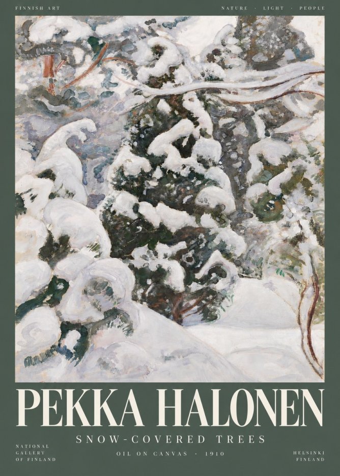 Pekka Halonen Winter Forest I No5 - Poster