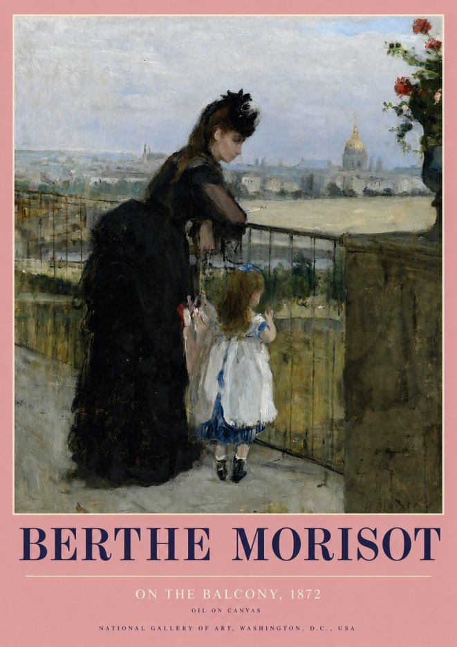 Berthe Morisot On the Balcony, 1872 No2 - Poster