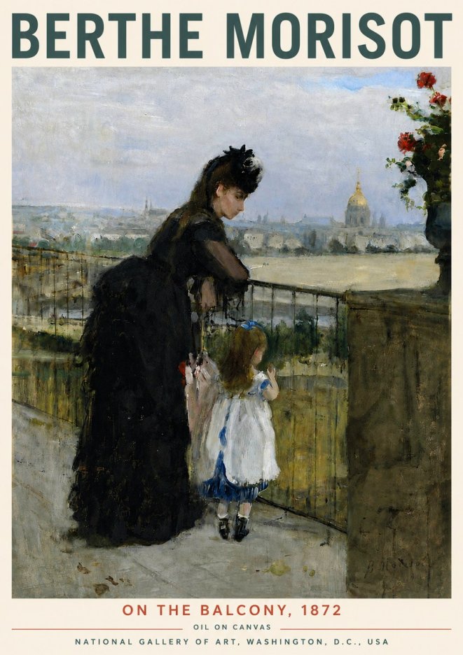 Berthe Morisot On the Balcony, 1872 No4 - Poster