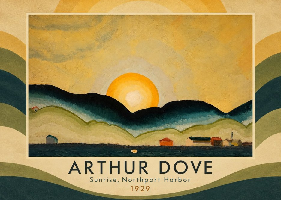 Arthur Dove Sunrise, Northport Harbor No1 - Poster
