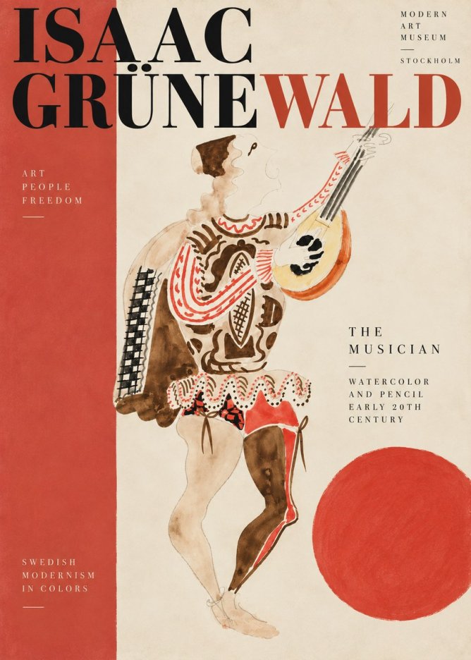 Isaac Grünewald The Lute Player No5 - Poster