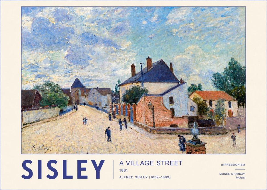 Sisley A Village Street No3 - Poster