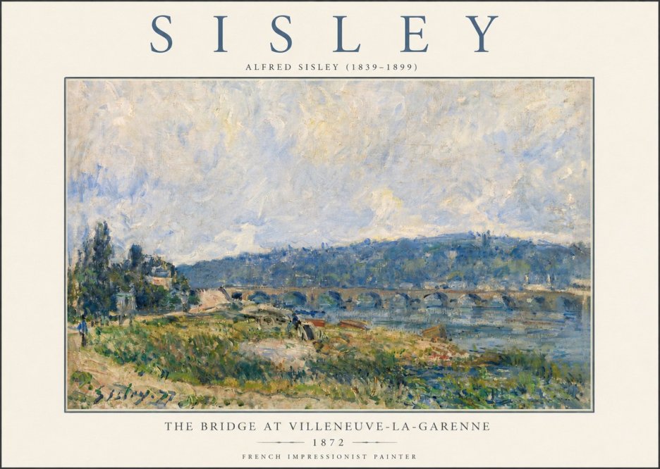 Sisley The Bridge at Villeneuve-la-garenne III No3 - Poster
