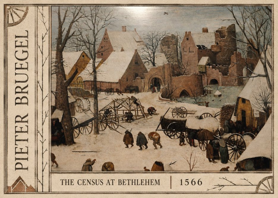 Pieter Bruegel The Census at Bethlehem I No2 - Poster