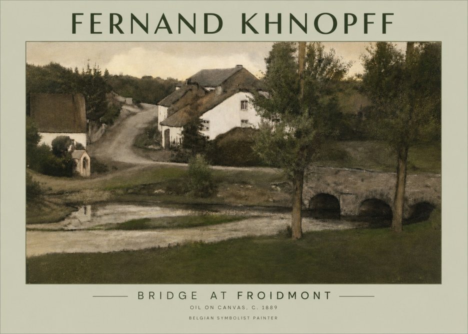 Fernand Khnopff Bridge at Froidmont No3 - Poster