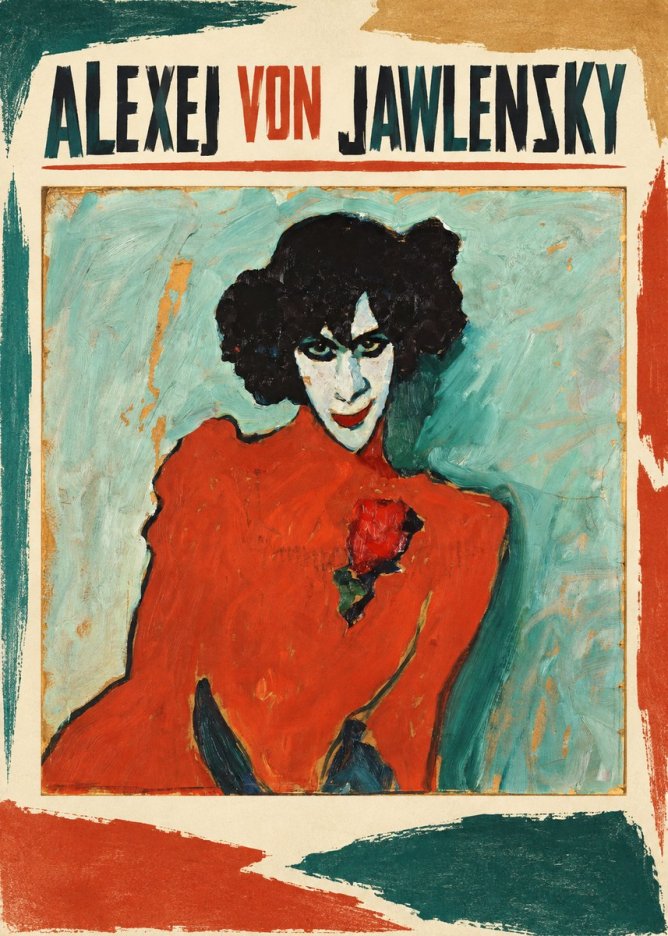 Alexej von Jawlensky Woman with Red Rose No3 - Poster